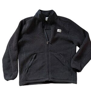 The North Face Tnf‎ Campshire Fleece Jacket Men's XL Black Sherpa Full Zip Warm✅